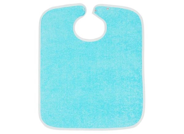 Image sur Bavoir en tissu éponge avec bouton-poussoir - Turquoise